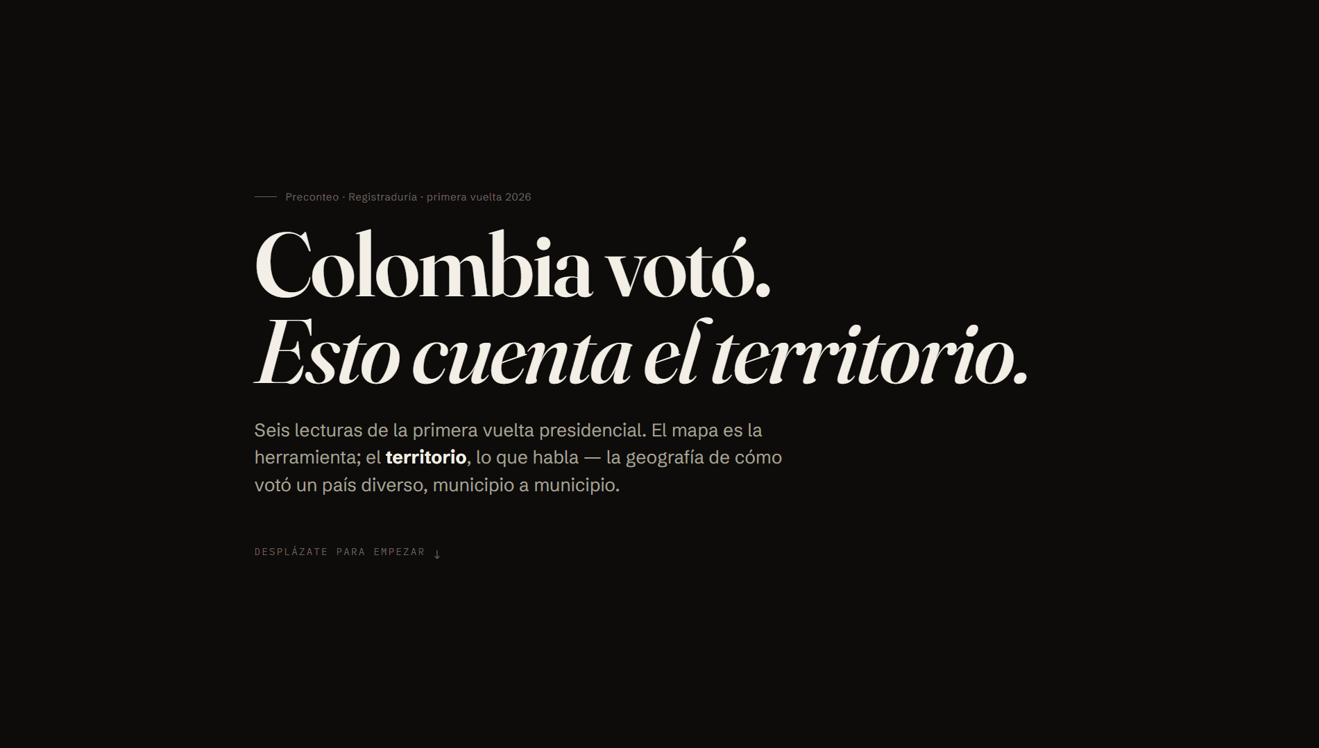 Colombia votó. Esto cuenta el territorio.